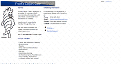 Desktop Screenshot of frankscarpetcare.net